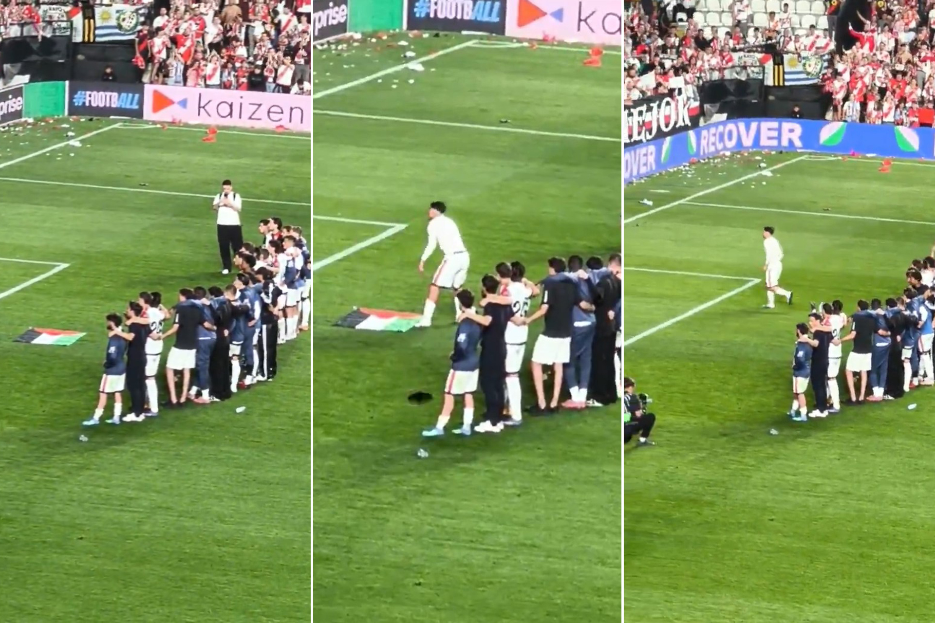 بالفيديو.. لاعب مغربي يتصدر الاحتفالات بالعلم الفلسطيني في نصف نهائي المؤتمر الأوروبي