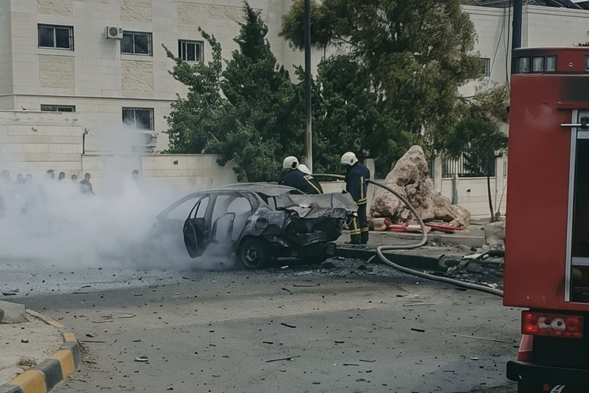 قتيل ومصابون بانفجار سيارة في دمشق