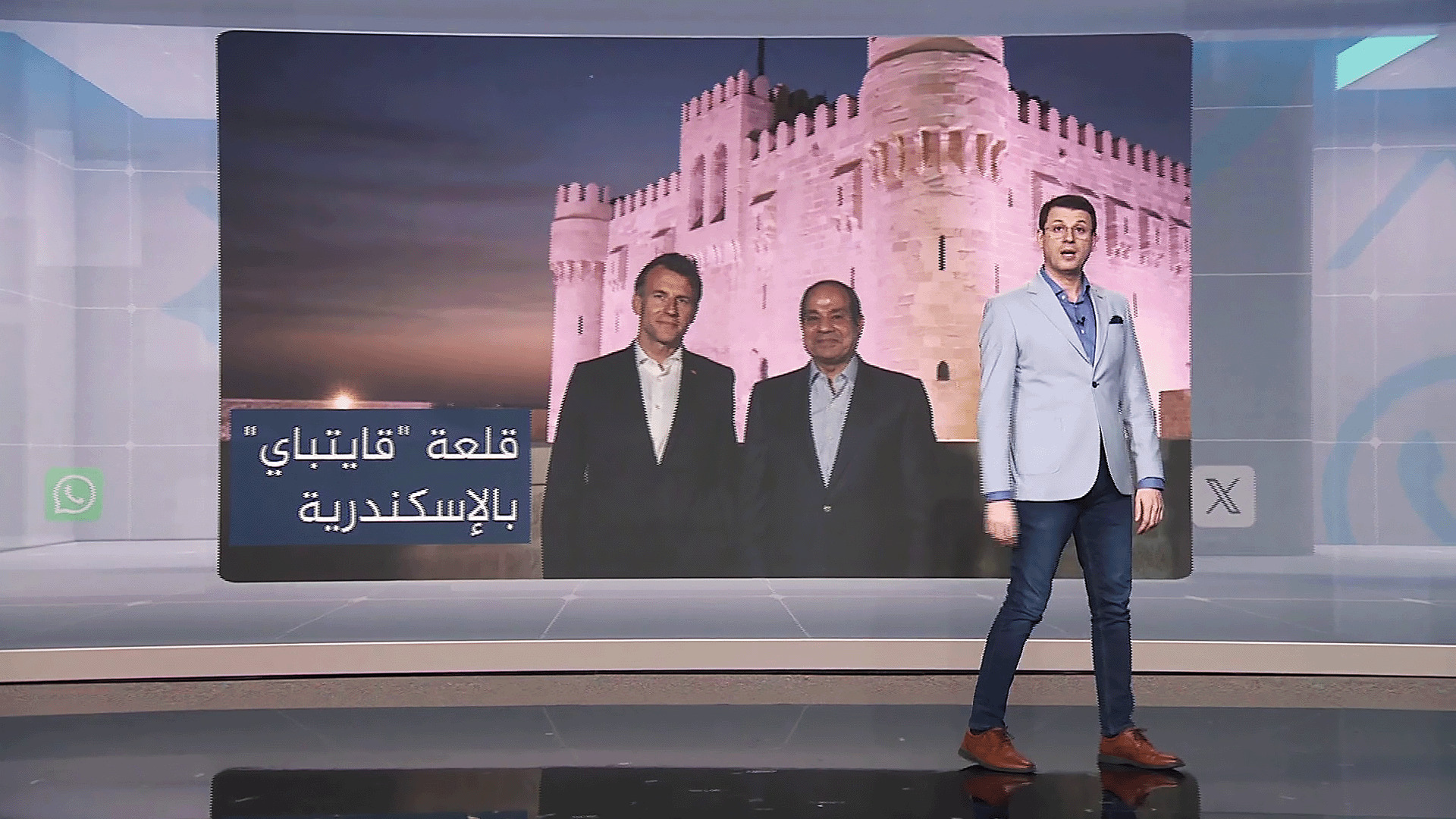 شبكات.. ماكرون في جولة مفاجئة بشوارع الإسكندرية