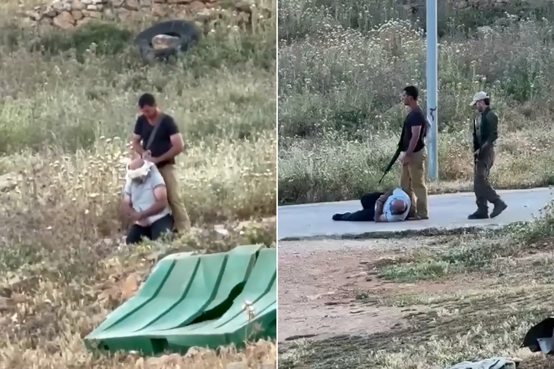 بالفيديو.. مستوطن مسلح يقتاد مسنا فلسطينيا تحت أنظار جنود الاحتلال