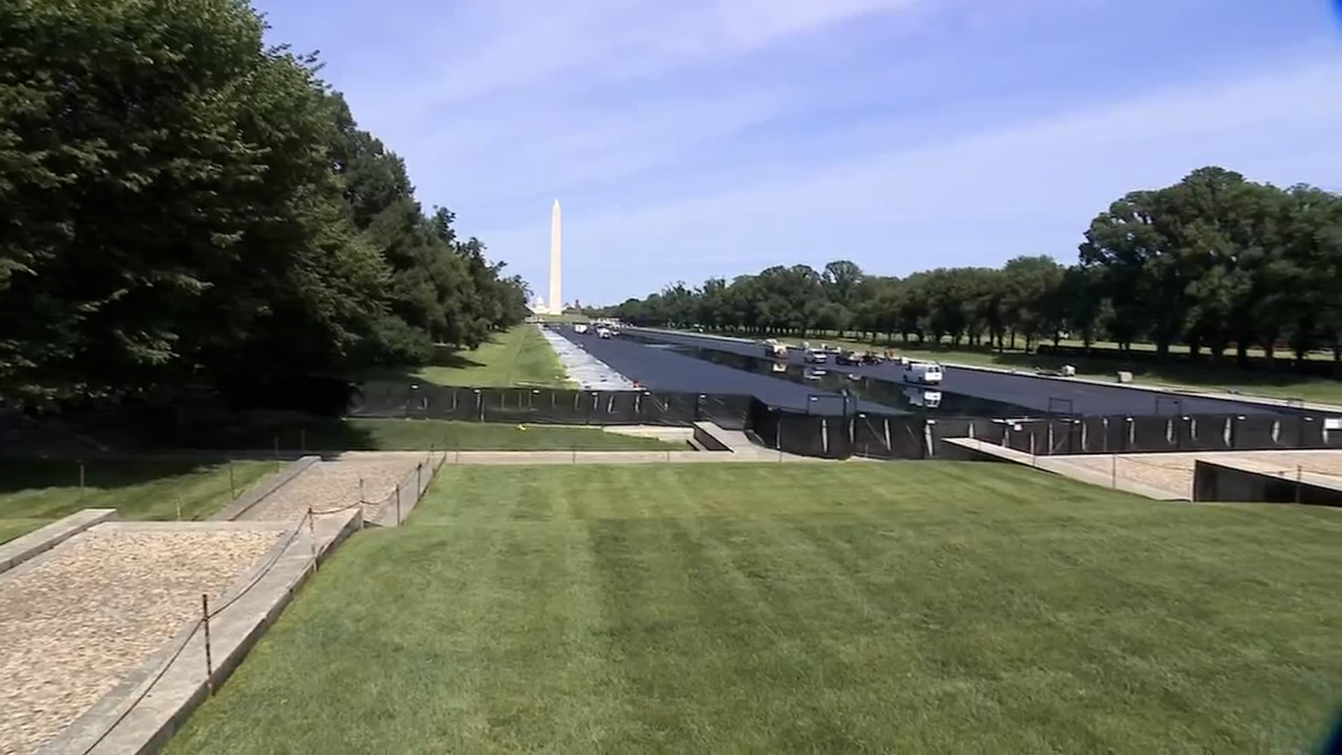بدء تدفق المياه إلى بركة المياه العاكسة بواشنطن