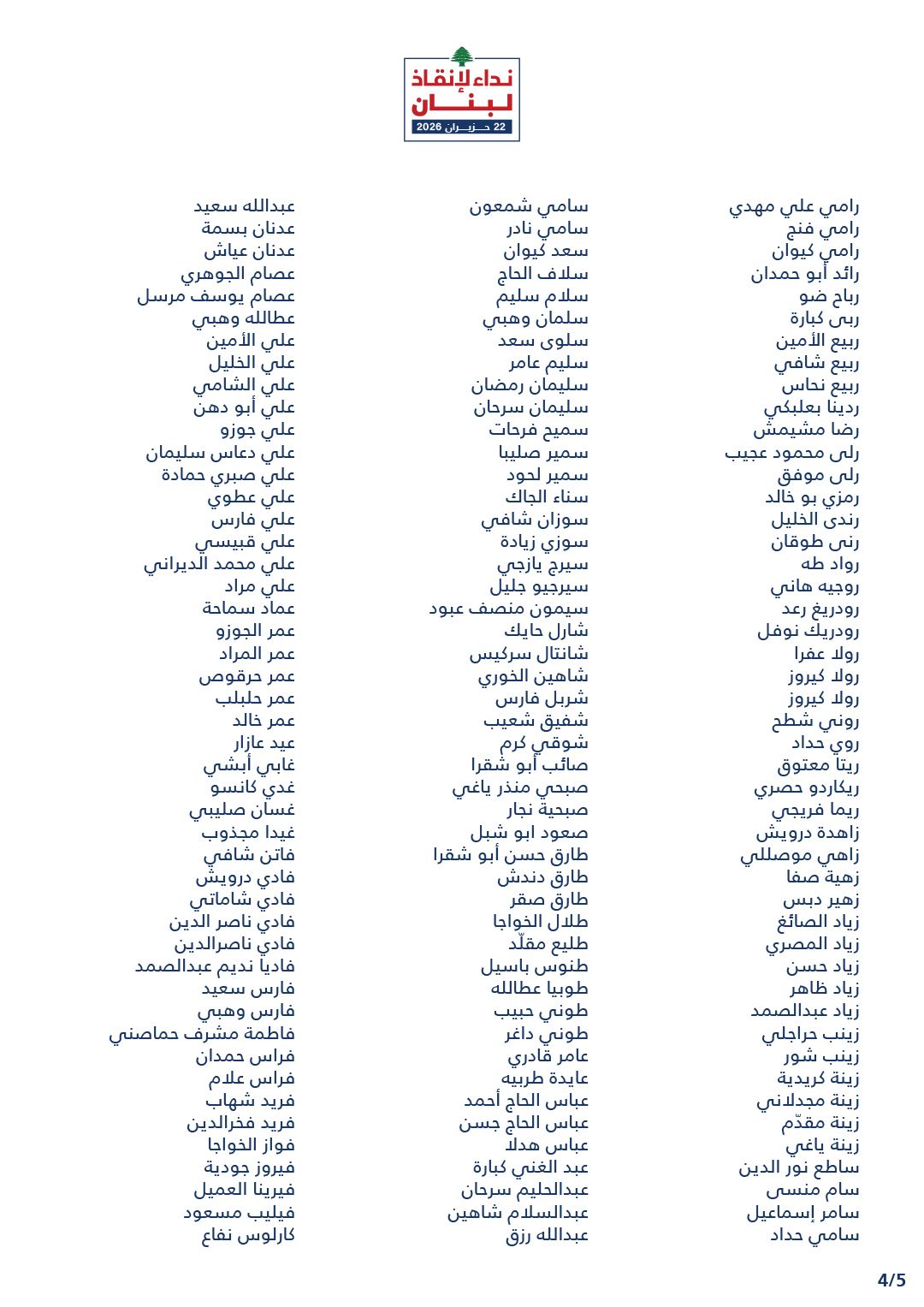 قائمة الموقعين صفحة 2
